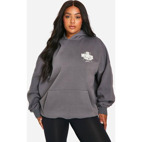 Grande Taille - Sweat À Capuche Oversize Imprimé - 46 - boohoo - Modalova