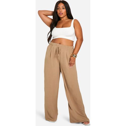 Grande Taille - Pantalon Large À Cordon De Serrage - 44 - boohoo - Modalova