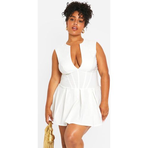 Grande Taille - Robe Corset Plissée - 44 - boohoo - Modalova