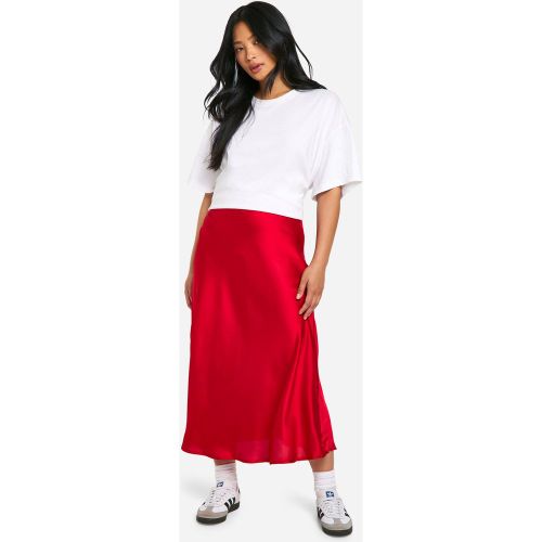 Petite" - Jupe Longue Satinée - 36 - boohoo - Modalova