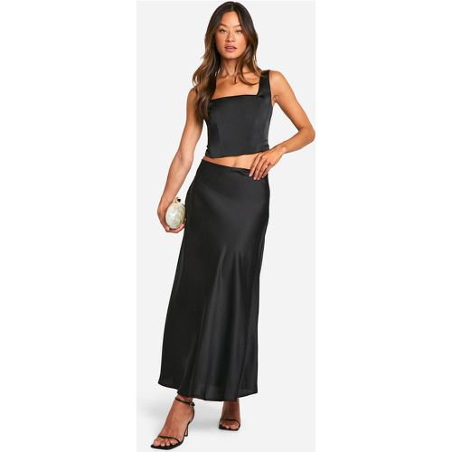 Tall" - Jupe Mi-Longue Satinée - 40 - boohoo - Modalova