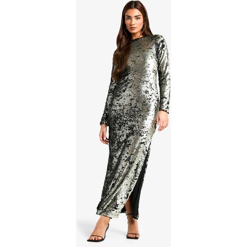 Robe Longue Pailletée À Dos Nu - 36 - boohoo - Modalova