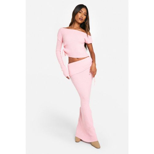 Ensemble Côtelé Avec Crop Top Et Jupe Longue - S - boohoo - Modalova