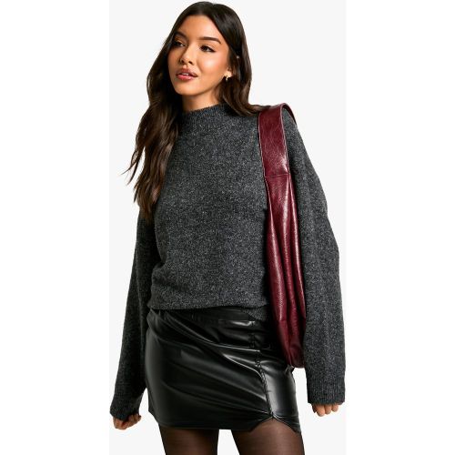 Mini-Jupe Enduite - Noir - 34, Noir - boohoo - Modalova