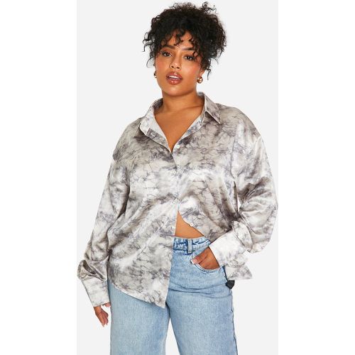 Grande Taille - Chemise Oversize Délavée - 46 - boohoo - Modalova