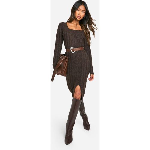 Robe Pull Longue À Col Carré - S - boohoo - Modalova
