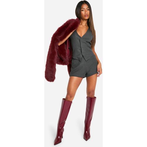 Gilet De Costume À Col V Sans Manches - 34 - boohoo - Modalova