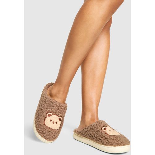 Chaussons À Imprimé Ours - M - boohoo - Modalova