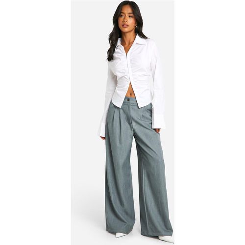 Petite" - Pantalon Large À Détails Pincés - 38 - boohoo - Modalova