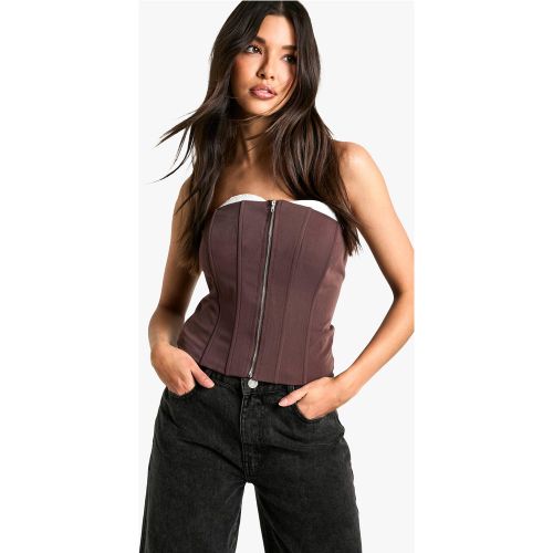 Corset Long Zippé - 34 - boohoo - Modalova