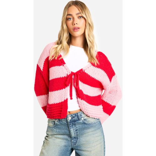 Cardigan En Maille Premium À Attaches - S - boohoo - Modalova