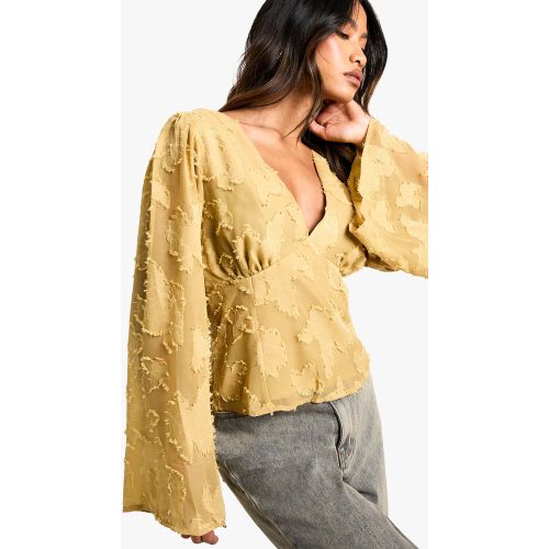 Blouse Fleurie À Manches Larges - 34 - boohoo - Modalova