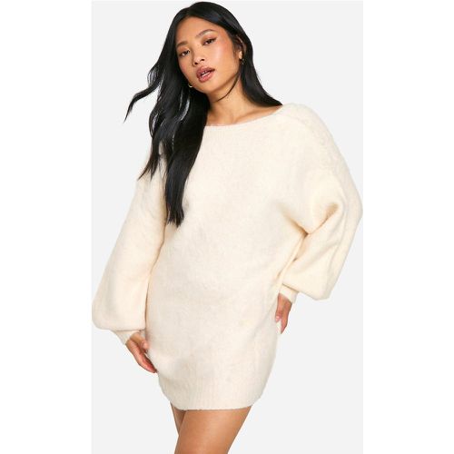 Petite" - Robe Pull Oversize À Dos Nu - L - boohoo - Modalova