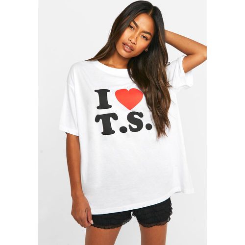T-Shirt Oversize À Slogan I Heart T.S - boohoo - Modalova