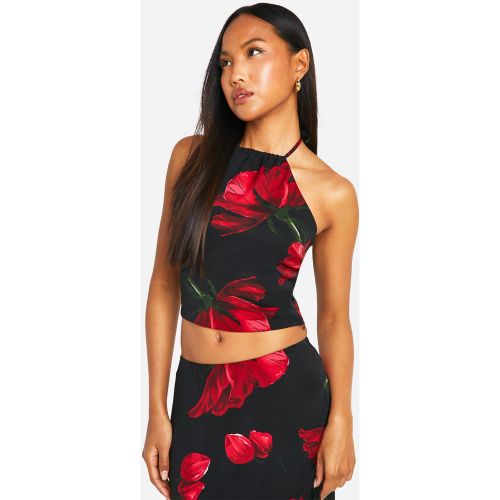 Top À Bretelles Et Dos Nageur À Imprimé Rose - 34 - boohoo - Modalova