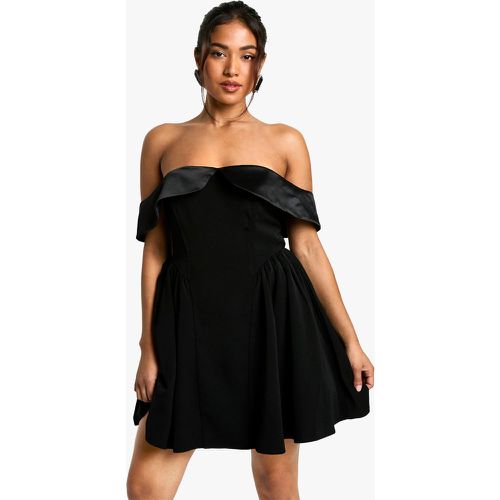 Petite" - Robe Patineuse À Épaules Dénudées - 40 - boohoo - Modalova