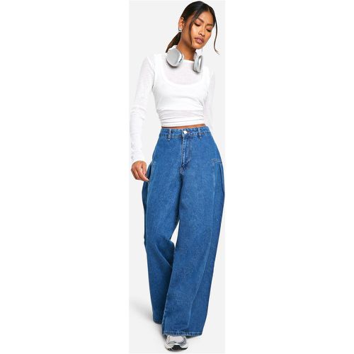 Jean Large En Denim À Coutures Apparentes - 40 - boohoo - Modalova