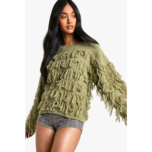 Pull En Maille À Franges - S - boohoo - Modalova