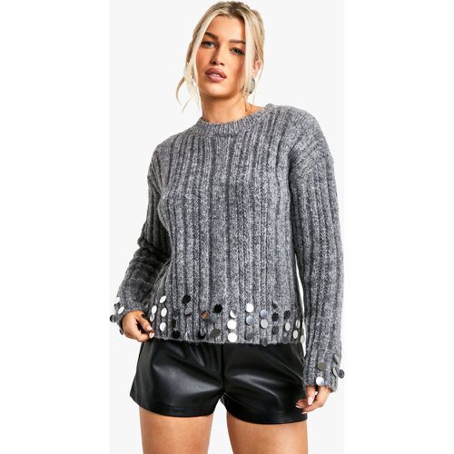 Pull En Maille Épaisse À Empiècement Contrastant - S - boohoo - Modalova