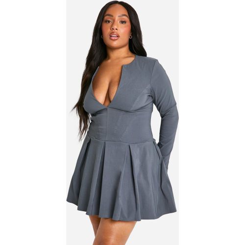 Grande Taille - Robe Corset À Manches Longues - 44 - boohoo - Modalova