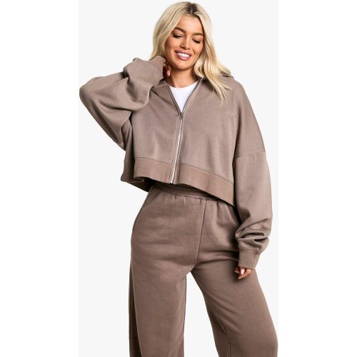 Sweat À Capuche Oversize Zippé À Broderie Dsgn Studio - S - boohoo - Modalova