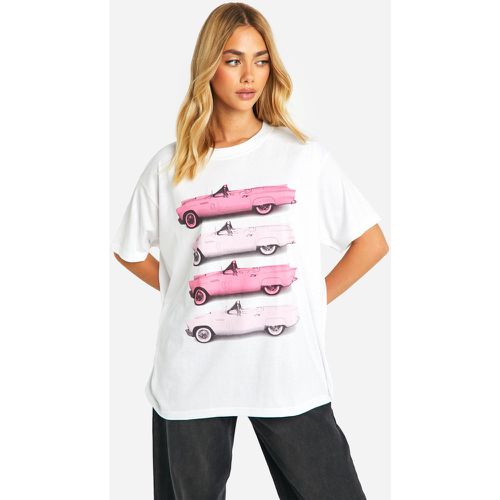 T-Shirt Oversize À Imprimé Voiture - 36 - boohoo - Modalova