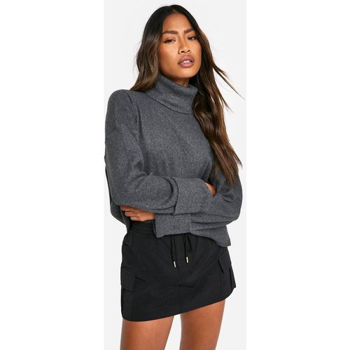 Top Oversize Côtelé À Manches Larges - 40 - boohoo - Modalova