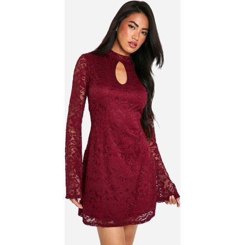 Robe Patineuse En Dentelle À Manches Évasées - 36 - boohoo - Modalova