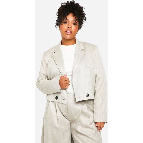 Grande Taille - Blazer Oversize À Rayures Fines - 46 - boohoo - Modalova