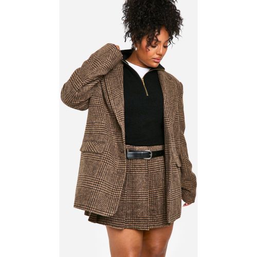 Grande Taille - Blazer À Carreaux - 44 - boohoo - Modalova