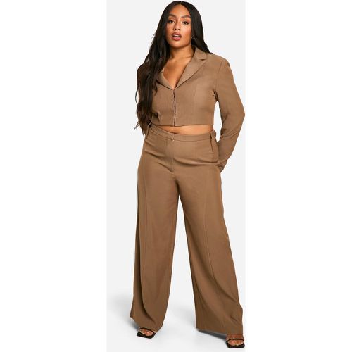 Grande Taille - Pantalon Large À Coutures Apparentes - 46 - boohoo - Modalova