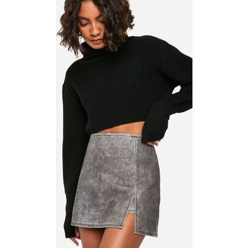 Tall" - Jupe-Short Délavée En Synthétique - 38 - boohoo - Modalova