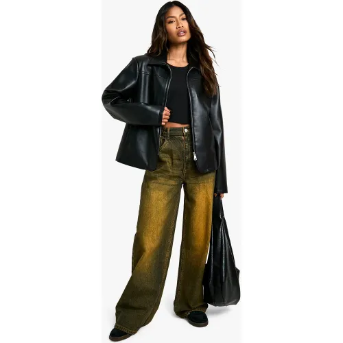 Jean Droit En Denim - 34 - boohoo - Modalova