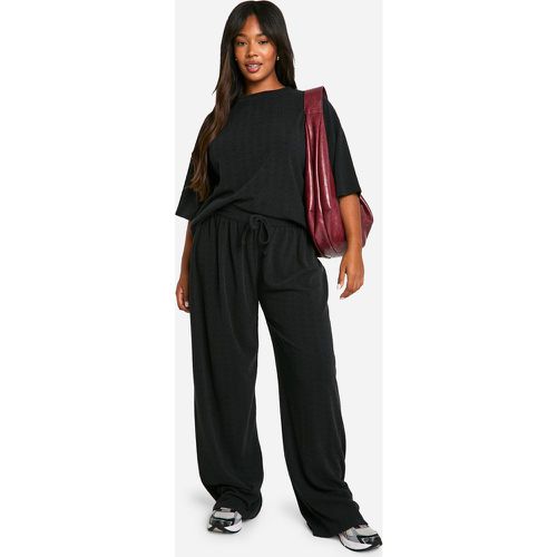 Grande Taille - Ensemble Avec T-Shirt Et Pantalon Large - 48 - boohoo - Modalova