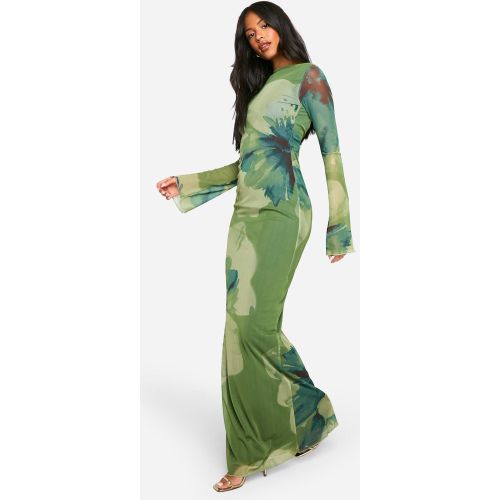 Tall" - Robe Longue Fleurie À Dos Nu - 36 - boohoo - Modalova