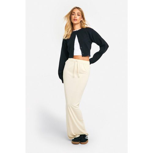 Jupe Longue Froncée En Jersey - 38 - boohoo - Modalova