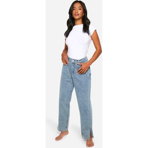 Petite" - Jean Droit Basique À Fendu - 6/28L - boohoo - Modalova