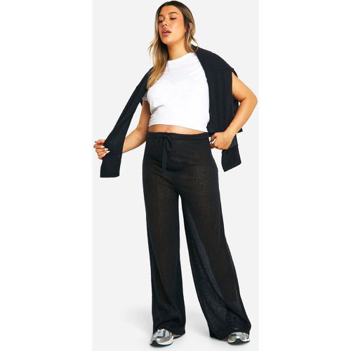 Maternité - Pantalon De Grossesse Large Texturé - 40 - boohoo - Modalova