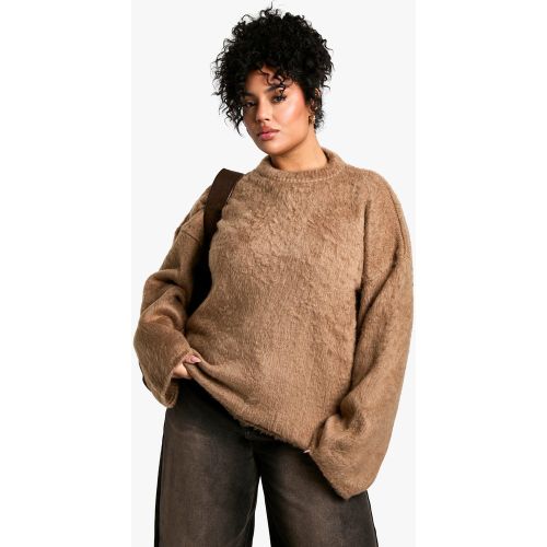 Grande Taille - Pull En Maille Pelucheuse - 44 - boohoo - Modalova