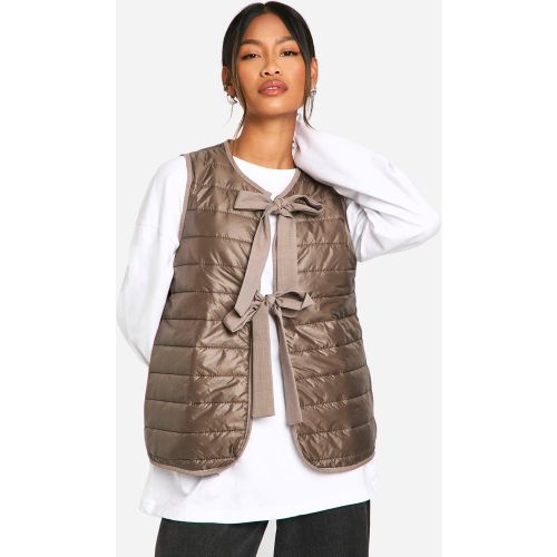 Veste Sans Manches À Nœud - 36 - boohoo - Modalova