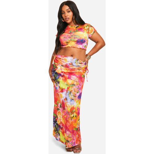Grande Taille - Ensemble À Imprimé Fruit - 48 - boohoo - Modalova