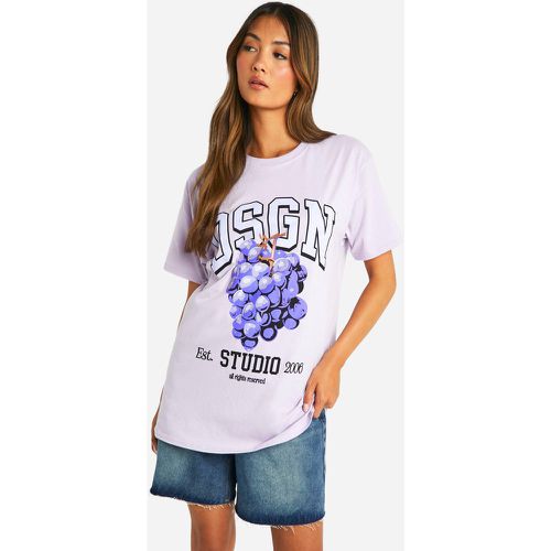 Dsgn Studio Grape Varsity Oversized T-Shirt - boohoo - Modalova