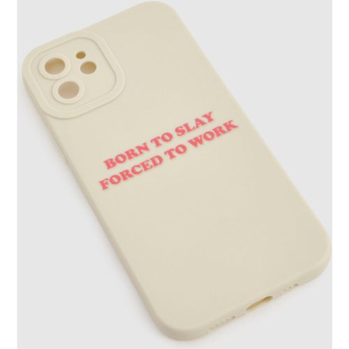 Coque De Téléphone À Slogan - Iphone 12-12 Pro - boohoo - Modalova