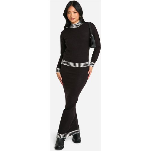 Petite" - Ensemble En Maille Premium Avec Pull Et Jupe Longue - M - boohoo - Modalova