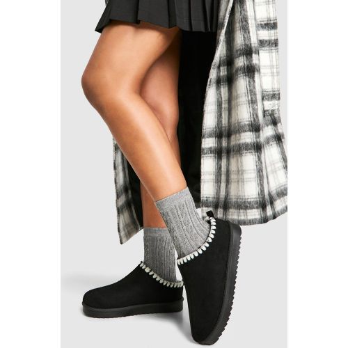 Mules Douillettes À Coutures Apparentes - 37 - boohoo - Modalova