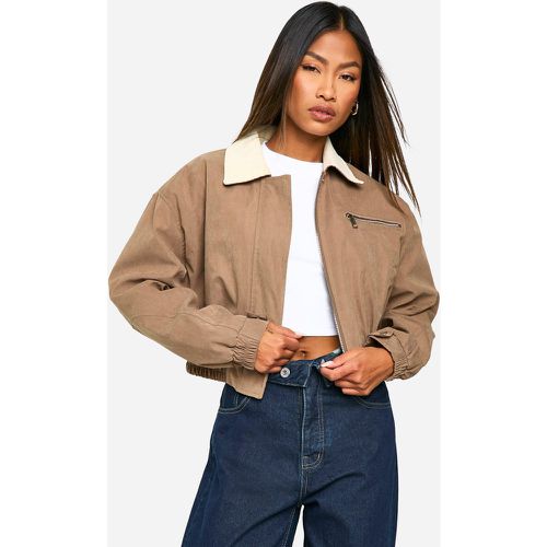 Veste Oversize À Col Contrastant - 38 - boohoo - Modalova