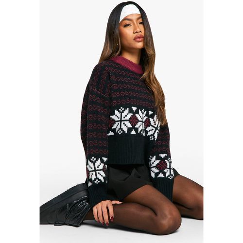 Pull En Maille Premium À Motif Jacquard - S - boohoo - Modalova