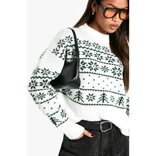 Pull En Maille Premium À Motif Jacquard De Noël - S - boohoo - Modalova