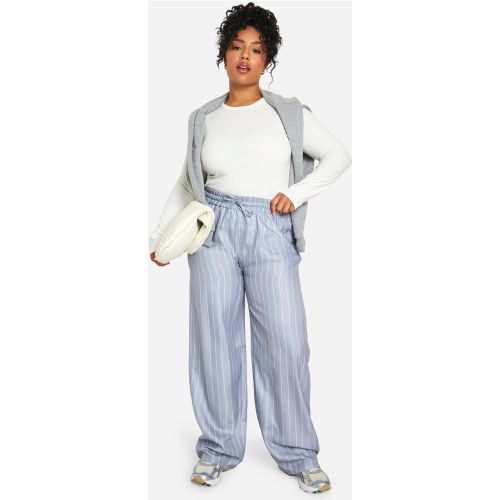 Grande Taille - Pantalon Rayé À Cordon De Serrage - 44 - boohoo - Modalova