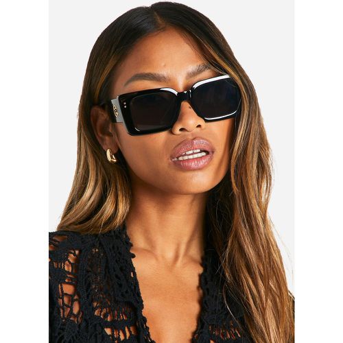 Gold Detail Square Sunglasses - boohoo - Modalova